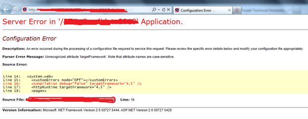 run the default page